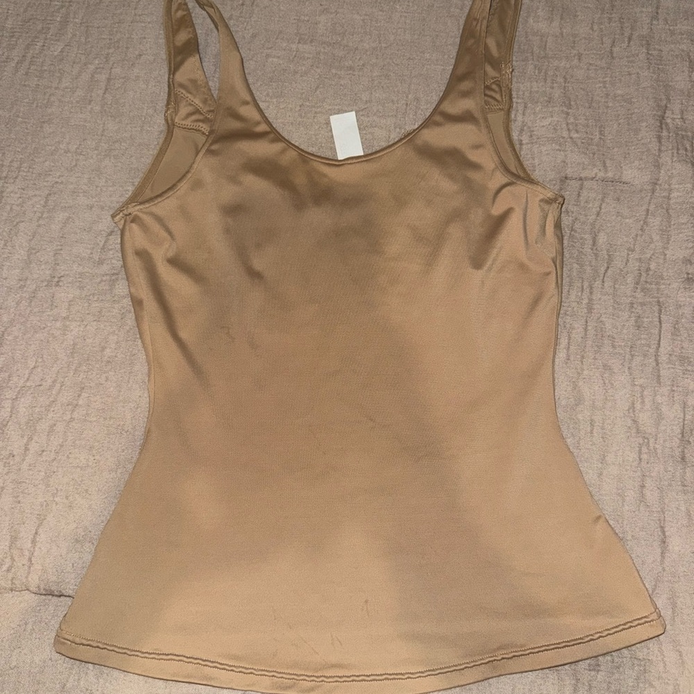 Tan Lace Trim Camisole Shapewear - Picture 4 of 4